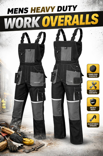 Mens heavy duty work bib - work, &
