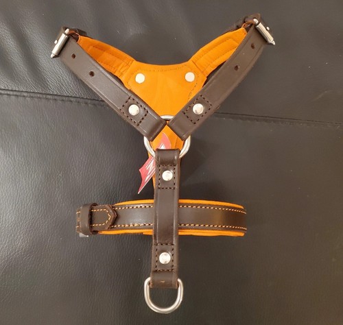 Genuine leather dog harness - genuine,
