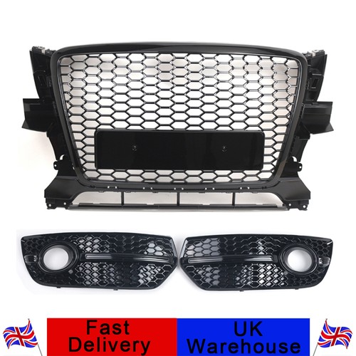 Gloss black front bumper - black,