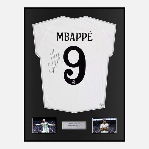 Framed kylian mbappe signed - framed,