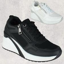 Womens Ladies Lace Up Platform