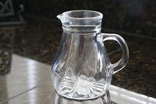 Optic Small Pressed Glass Jug or 0.25 Lt Spirit Measure 