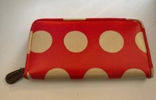 LARGE CATH KIDSTON SPOT PRINT RED CONTINENTAL ZIP PURSE
