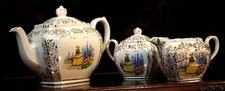 Vintage Sadler tea set Crinoline Lady 3 piece Collectible Large
