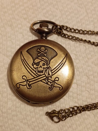 Pirate skull bronze - pirate,