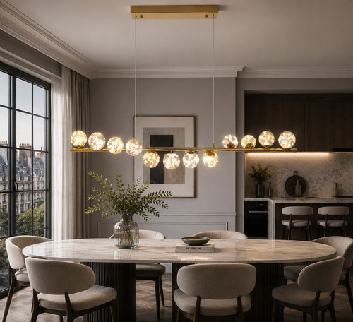 Modern gold glass globe - gold,