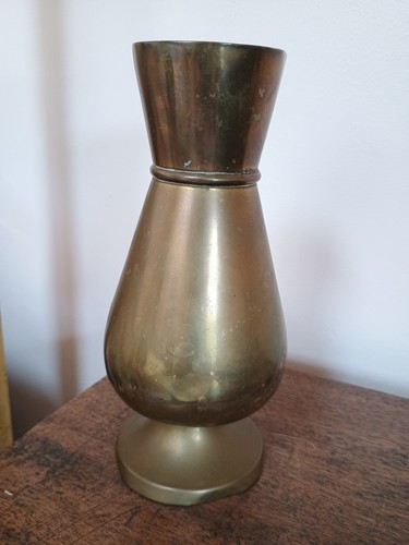 Antique brass altar vase - antique,