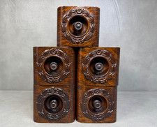 Set of 5 Antique Ornate Wooden