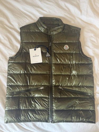 Moncler padded gilet green - gilet, |