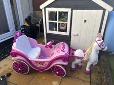 Princess Horse and Carriage -used its  untested was working..  spare or repair 