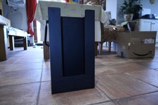 Briquette Holder – Black Metal – Fireplace Fuel Storage – Indoor Heating Accesso