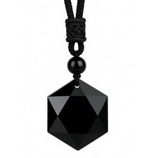 Obsidian Pendant Star Necklace