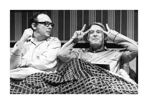 Morecambe wise a4 signed - &,