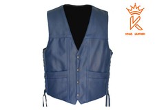 Blue Naked Cowhide Leather