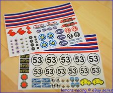 Herbie Beetle Lot of Decals the Love Bug Stickers Kit New Look 1/10 Scale