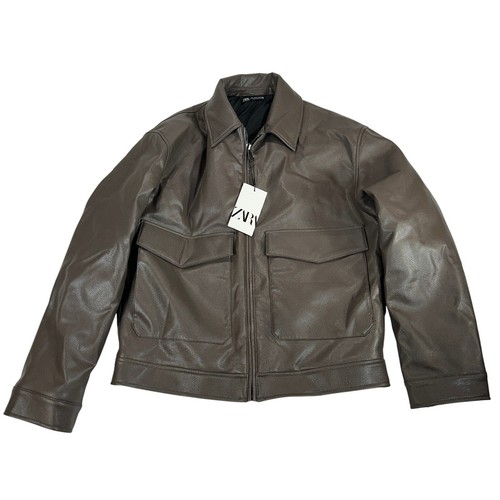 Zara mens faux leather jacket - zara,