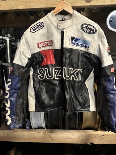 Suzuki racing leather jacket - leather,