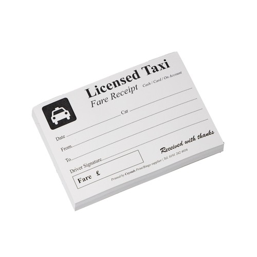 Taxi receipt pads 400 sheets - taxi,