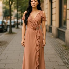 Jenny Packham Long  Maxi Evening Dress Bridesmaid Wedding Guest Size 10