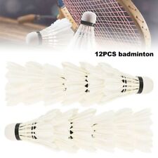 12x Badminton Shuttlecocks Durable Goose Feather Badminton Ball Outdoor Sports