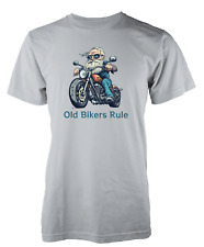 Old Bikers Rule Motorbike Fun Novelty Harley Chopper Unique Tshirt Adult & Kids