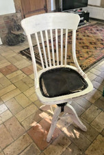 Stunning Antique English Edwardian Revolving Chair