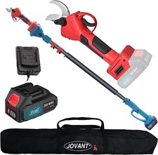 Cordless Pole Pruning Shears 2-in-1 Tree Trimmer 24V w/ 1 Battery, 15ft Reach