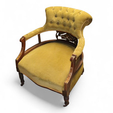 Antique Edwardian Mahogany Tub Chair