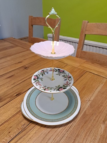 Porcelain floral tier cake - porcelain,