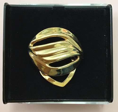 Vintage scarf clip gold - scarf,
