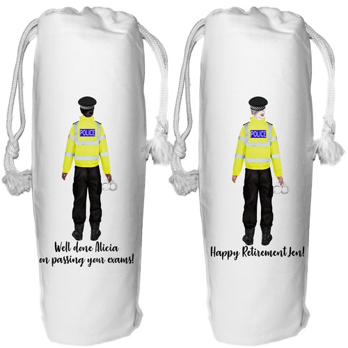 Personalised policewoman wine - personalised,