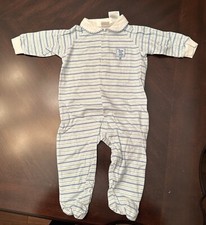 EUC Infant Bright Future Blue Striped Sleeper Size 6-9 months