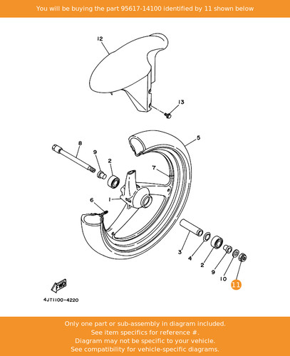 Yamaha nut 95617 - u,, 95617-14100
