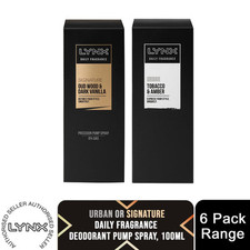 Lynx Urban Daily Fragrance Deodorant Pump Spray, 6x 100ml