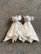 TWO Moon And Stars Grey White