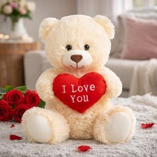 30cm CREAM Cuddly Plush Teddy