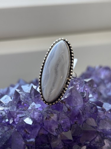Blue lace agate - lace, marquise