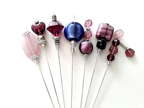 Vintage bead hat pins - vintage,