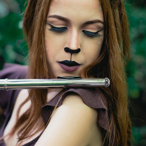 Flute head crown silver - crown:,