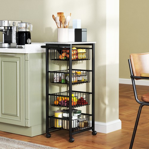 Homcom tier kitchen - homcom, 4-tier
