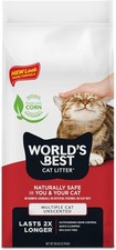 World's Best Cat Litter 28lb,Multiple Cat Unscented, 12.7 kg (Pack of 1)