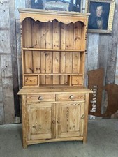 Antique Pine Kitchen Small Dresser Housekeeper Shelves, c 1870
