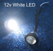 Button 12v Front White LED