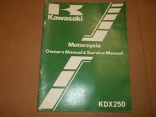 Kawasaki KDX250-B3 Owner's/Service Manual 99920-1215-01