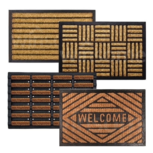 Non slip door mat - natural, coir