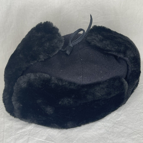 Ushanka black solid trapper - black,