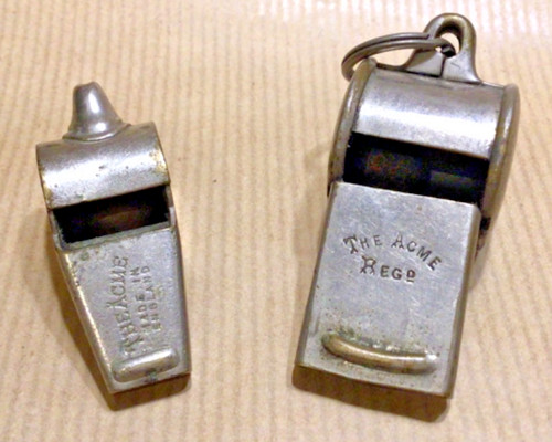 Two vintage acme whistles - two,
