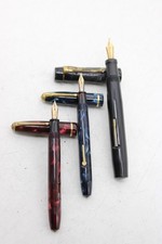 F x3 Vintage 14k Gold Nib Fountain Pens Inc Conway Stewart Dinkie 550 The Unique