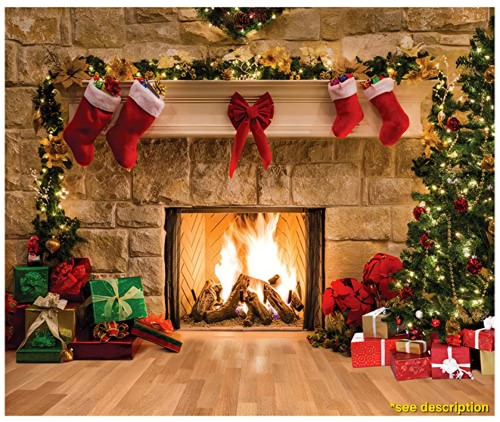 12x10ft christmas fireplace - christmas,
