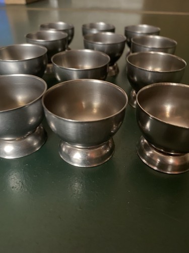 Vintage egg cups stainless - vintage,